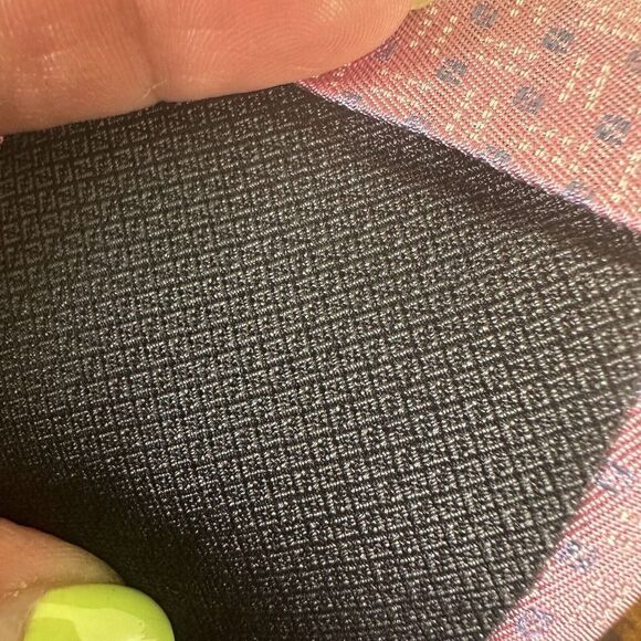 Fendi Tie 100% Silk FF Logo Pink Made In Italy - Picture 8 of 10